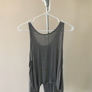 Striped Tank with split back